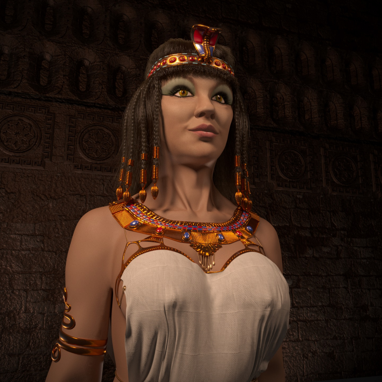Клеопатра в 3d max corona render зображення