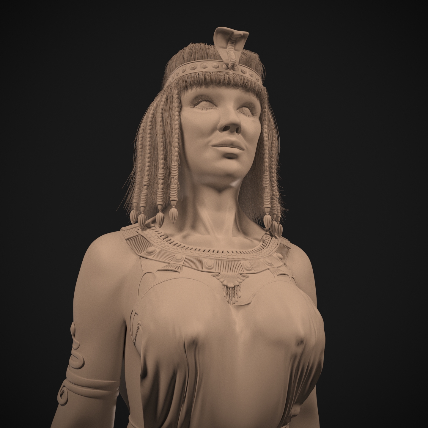 Cleópatra em 3d max corona render imagem