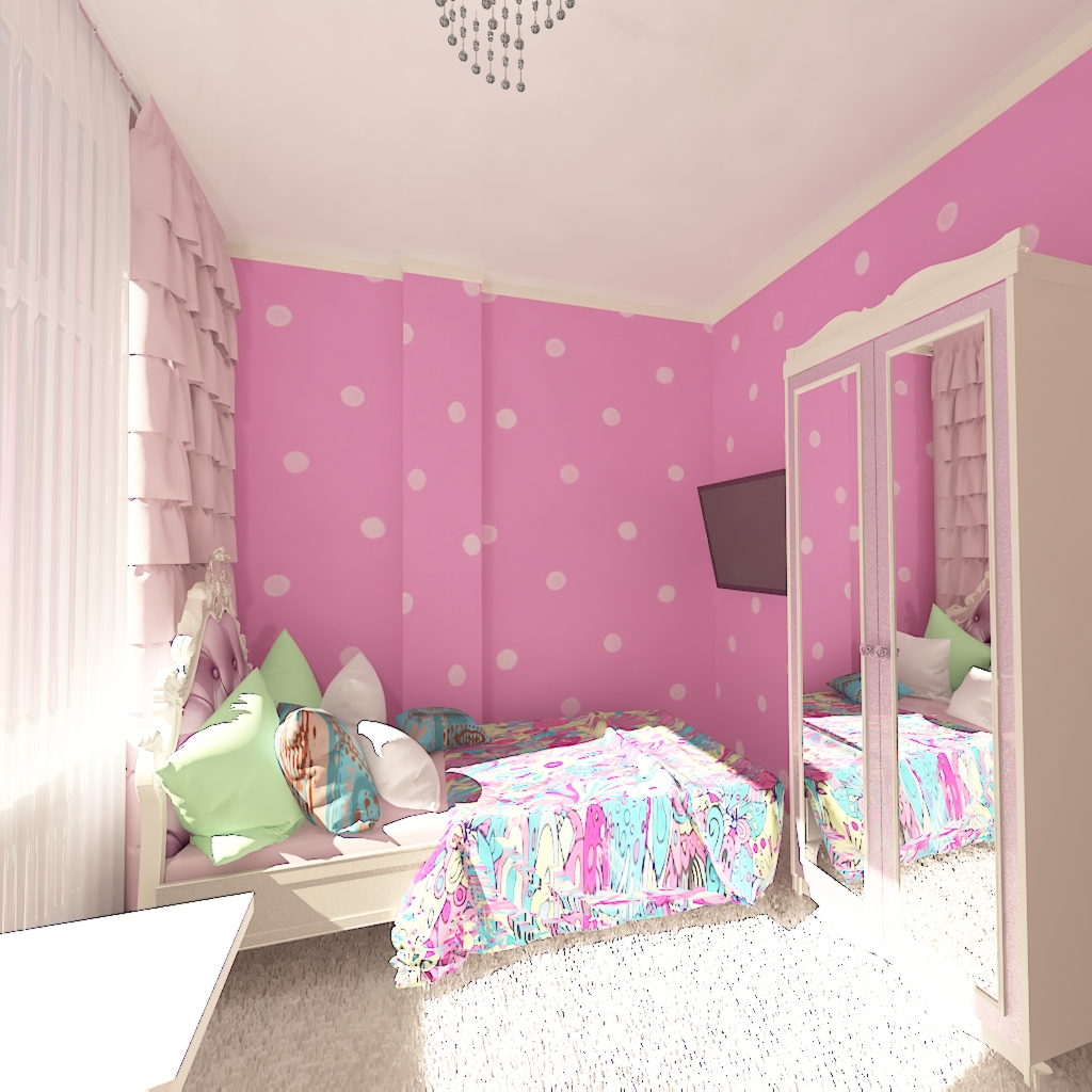 Детская комната в 3d max vray 2.0 изображение