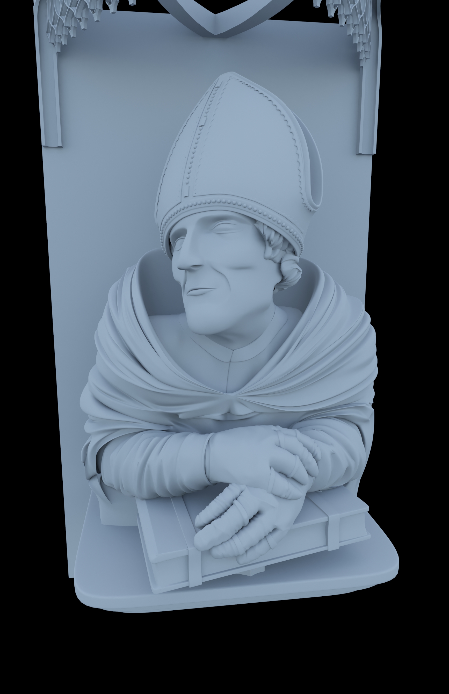 священик в 3d max corona render зображення