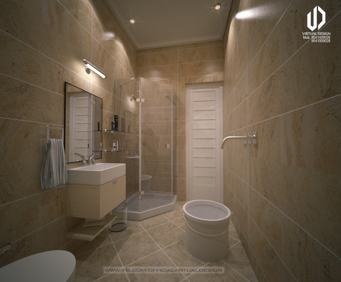 शौचालय डिजाइन। 3d max vray 3.0 में प्रस्तुत छवि