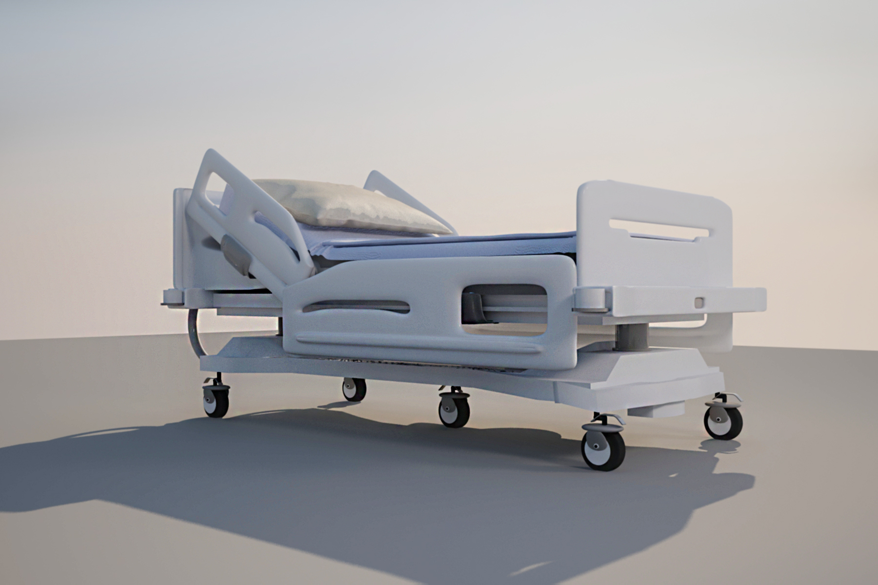 कार्यात्मक अस्पताल के बिस्तर 3d max vray 3.0 में प्रस्तुत छवि