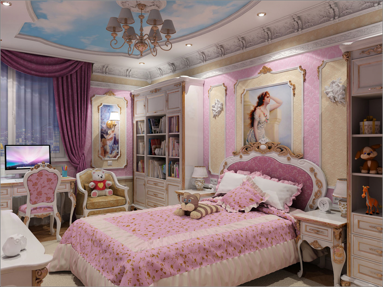 Interior design per la principessa dei bambini in Chernigov in 3d max vray 1.5 immagine