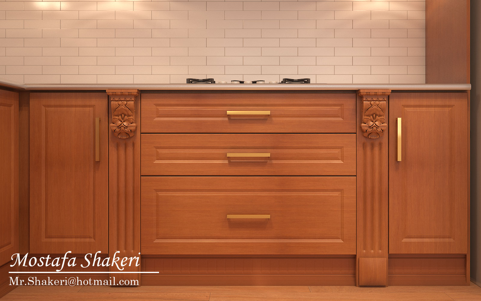 Kitchen classic in 3d max vray 3.0 image
