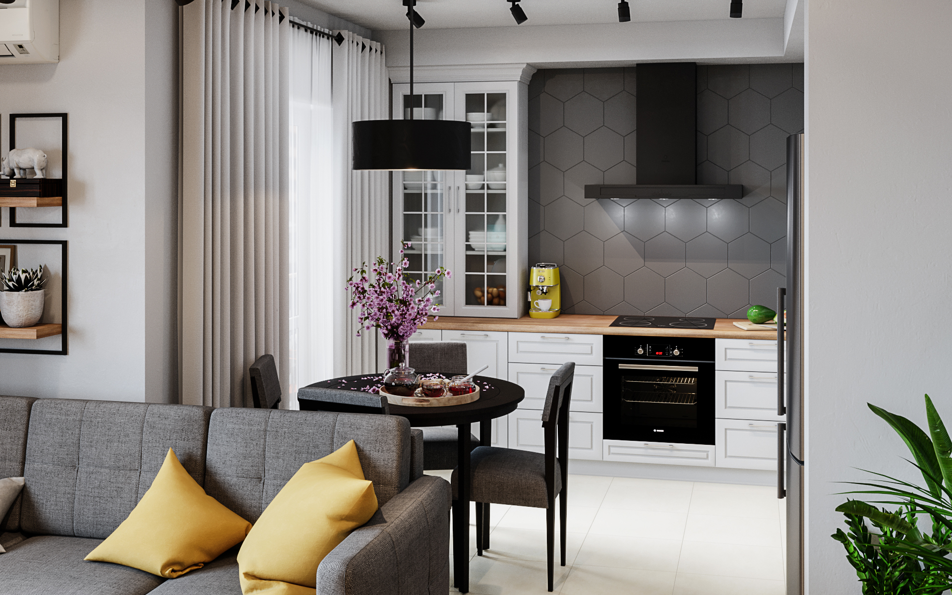 Küche Flur in 3d max corona render Bild
