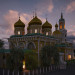 3d reconstruction of St. Basil's Cathedral and Trinity Church in Cinema 4d vray image