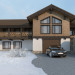 Glamour in stile chalet di vacanza in 3d max vray immagine