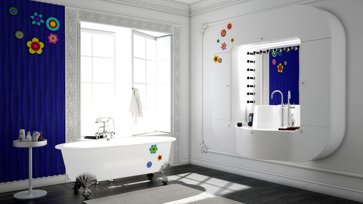 Ванна кімната, контраст в Maya vray 3.0 зображення