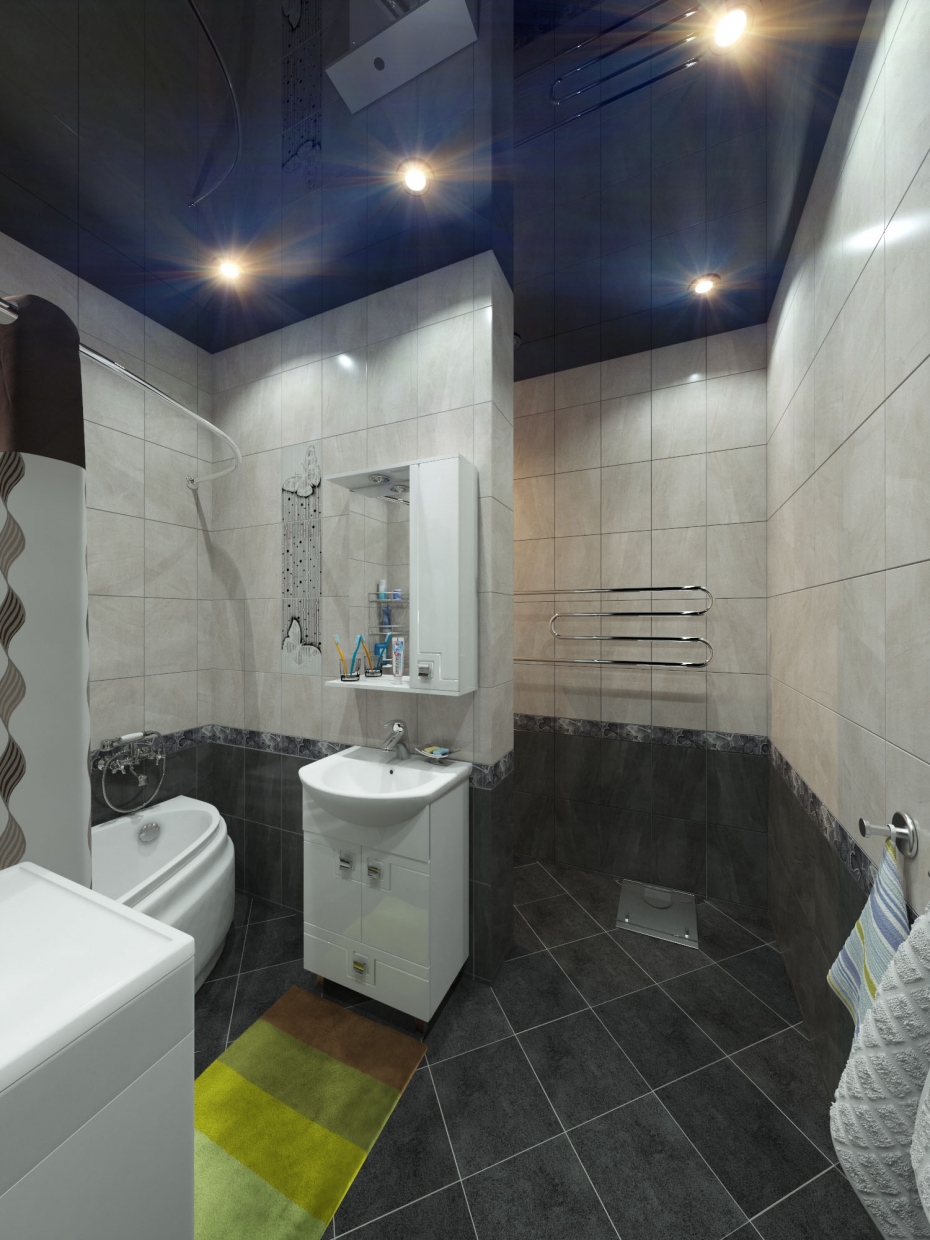 बाथरूम 3d max vray 3.0 में प्रस्तुत छवि
