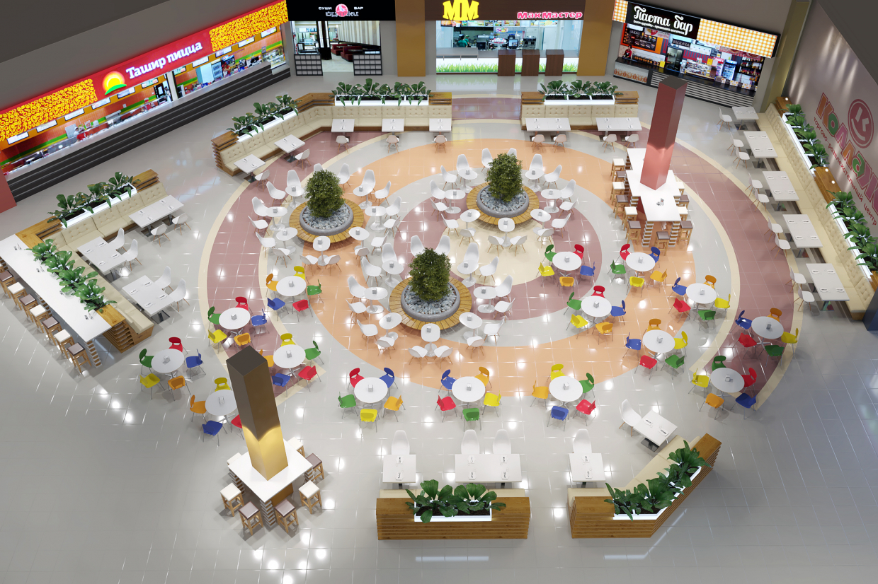 Alışveriş merkezi "Kollaz" in 3d max corona render resim