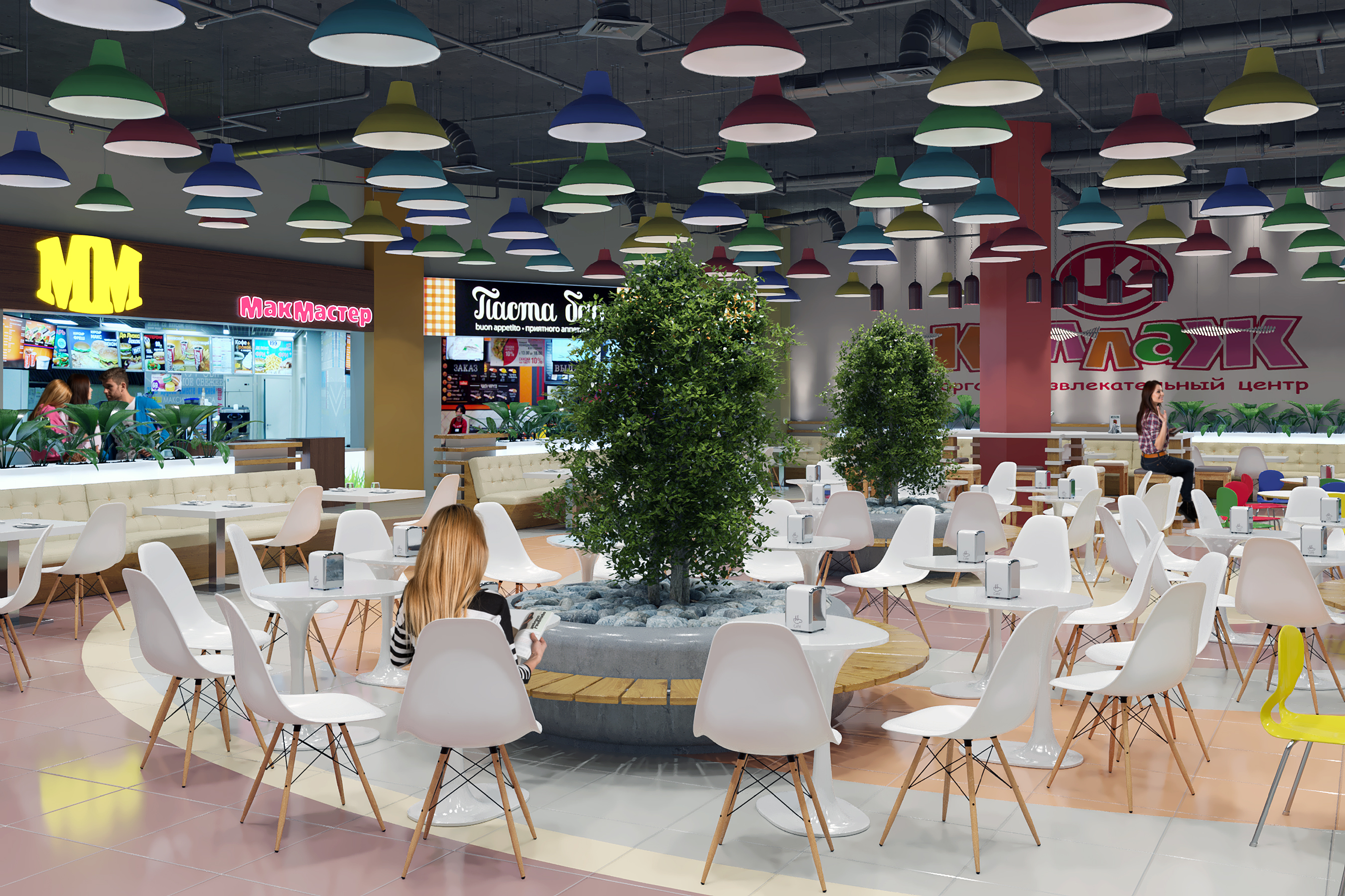 Alışveriş merkezi "Kollaz" in 3d max corona render resim
