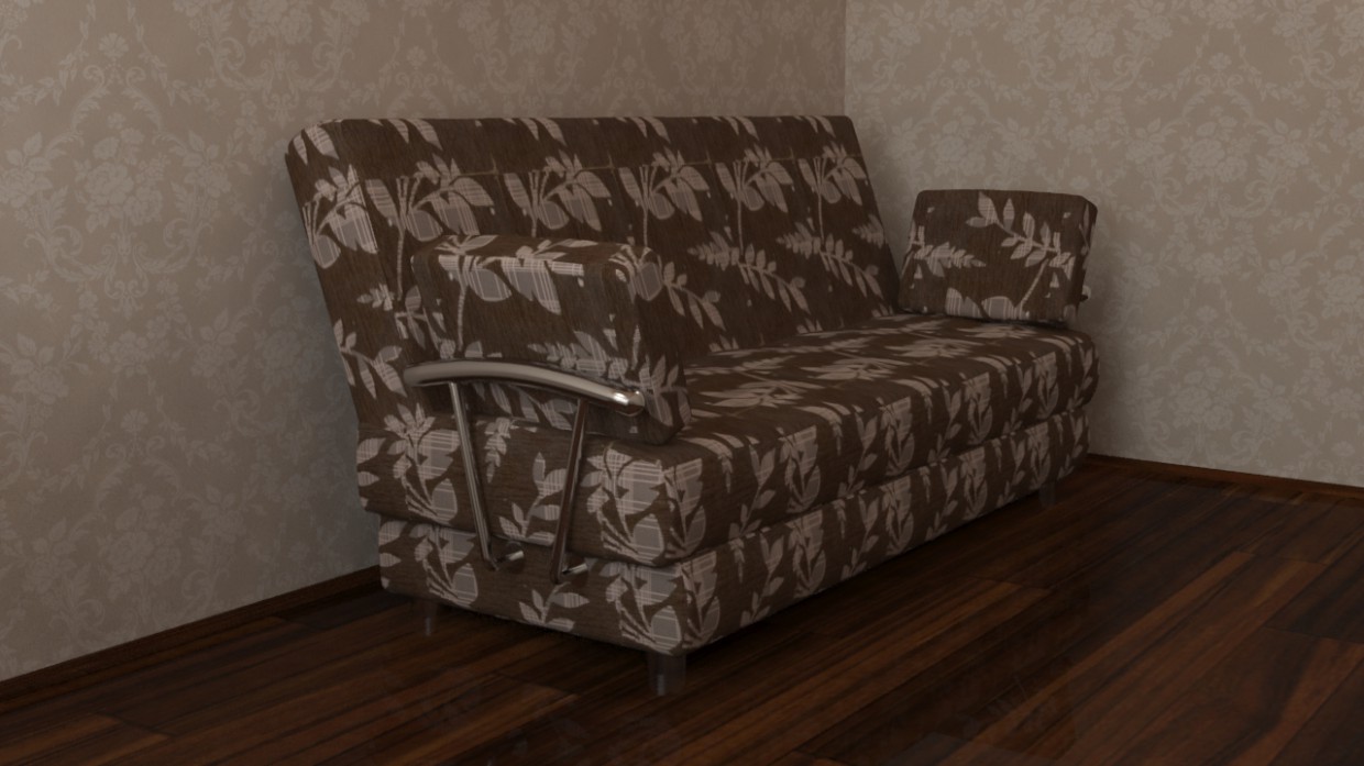 imagen de mi primer intento para modelar los muebles en 3d max vray