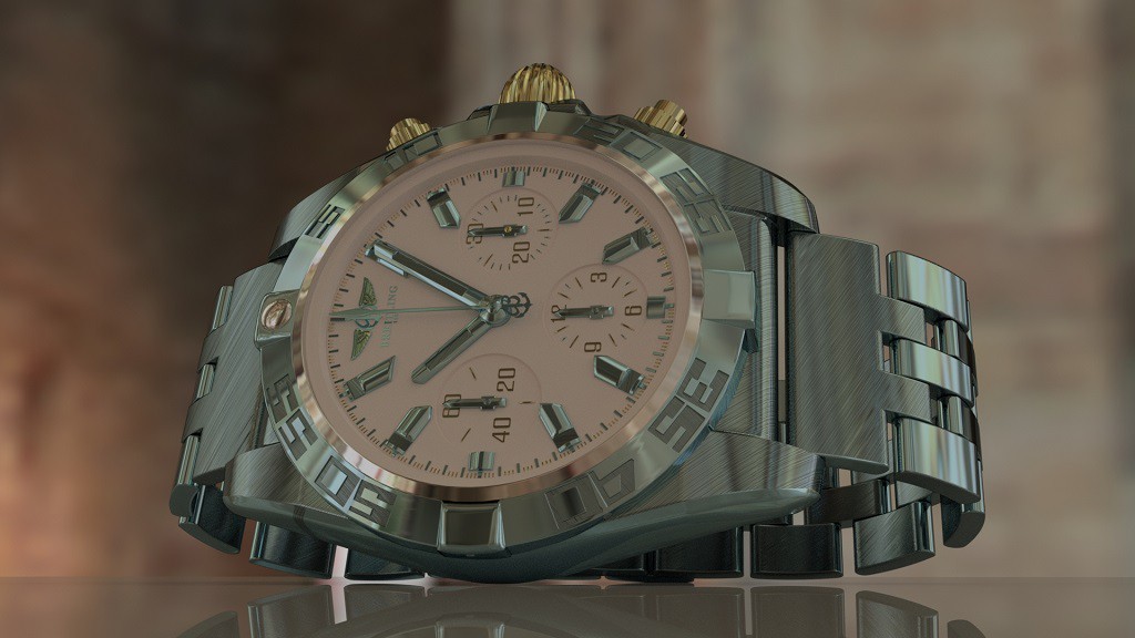 Breitling dans 3d max mental ray image