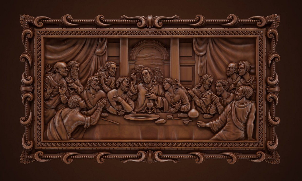 Bas-relief in 3d max vray image