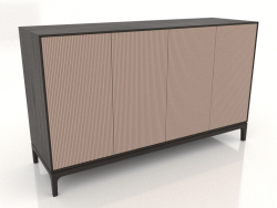 Meuble TV FARGO avec façades fraisées 1600x500x950 mm (beige, chêne wengé, option 3)