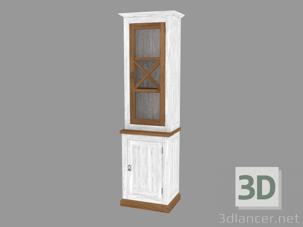 3d model Vitrina 1 puerta 1D (PRO.020.XX 60x204x42cm) - vista previa