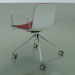 3d model Chair 2057 (4 castors, with armrests, LU1, with front trim, polypropylene PO00401) - preview