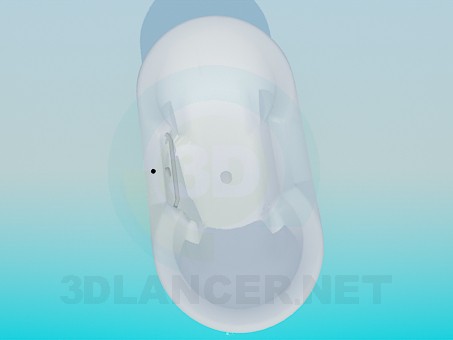 modello 3D Vasca con bordo rialzato - anteprima