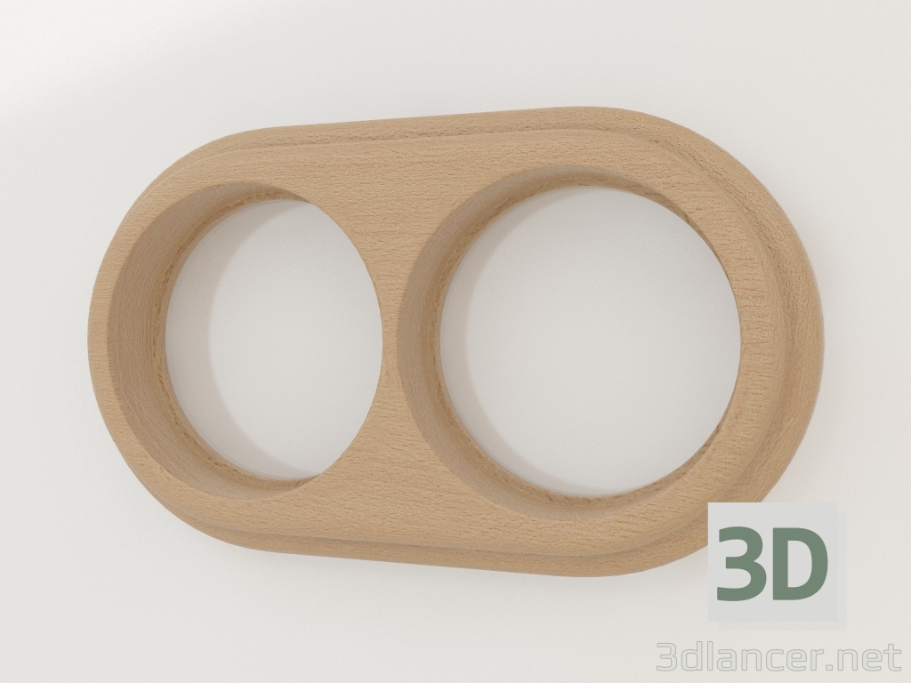 modèle 3D Cadre pour 2 poteaux Legend (hêtre clair) - preview