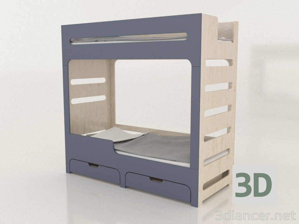 modèle 3D Lit superposé MODE HL (UIDHL1) - preview