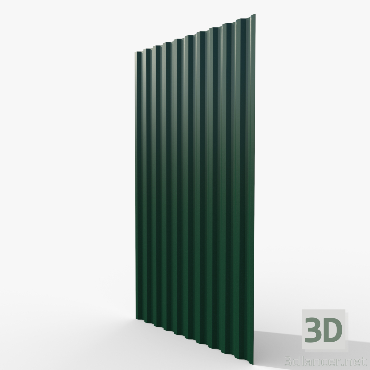 3d Profiled sheet green model buy - render