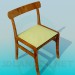 3d model Wooden chair - preview
