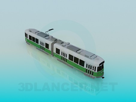 3D Modell Straßenbahn - Vorschau