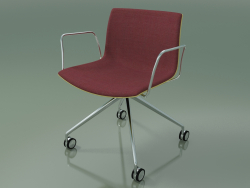 Cadeira 2057 (4 rodízios, com braços, LU1, com guarnição frontal, em polipropileno PO00415)