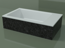 Countertop washbasin (01R131102, Nero Assoluto M03, L 60, P 36, H 16 cm)