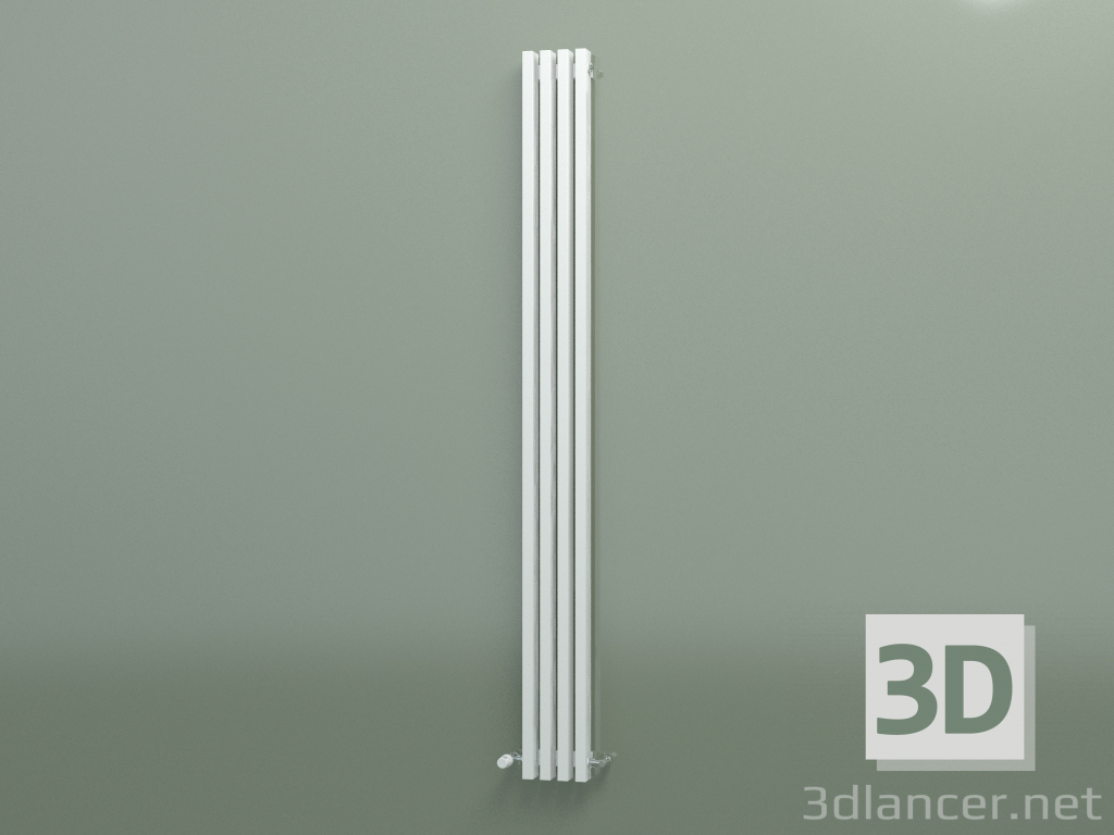 modello 3D Radiatore verticale RETTA (4 sezioni 2000 mm 60x30, bianco opaco) - anteprima