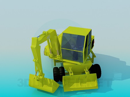modello 3D Escavatore - anteprima