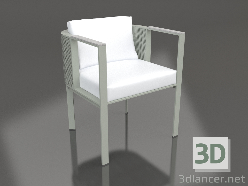 modèle 3D Chaise de salle à manger (Gris ciment) - preview