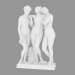 3D Modell Marmorskulptur Die drei Grazien (1) - Vorschau