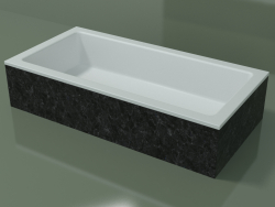 Countertop washbasin (01R141101, Nero Assoluto M03, L 72, P 36, H 16 cm)