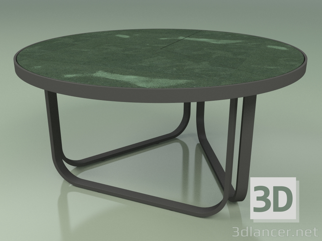 modello 3D Tavolino 009 (Metallo Fumo, Gres Smaltato Forest) - anteprima