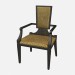 3D modeli Kol dayama Ellington ile ahşap sandalye - önizleme