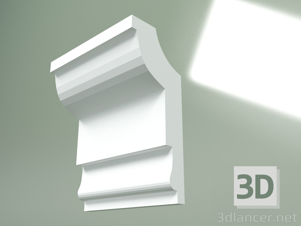 modèle 3D Corniche en plâtre (socle de plafond) KT378 - preview