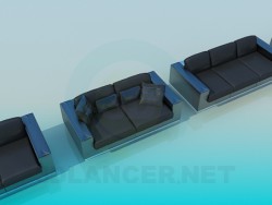 Canapé, canapé et fauteuil ensemble
