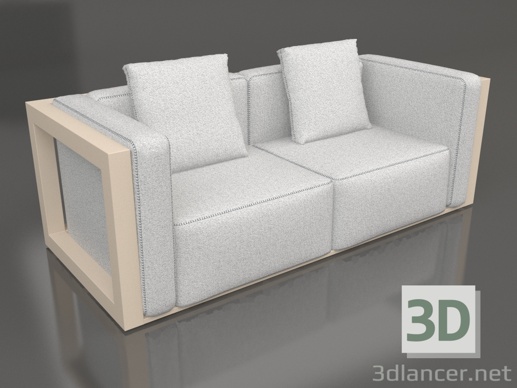 modello 3D Divano per 2 (Sabbia) - anteprima