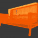 Sofa de cuero 3D modelo Compro - render
