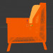 3d Кожаный диван модель купить - ракурс
