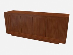 Baú de madeira horizontal Ernani Art Deco