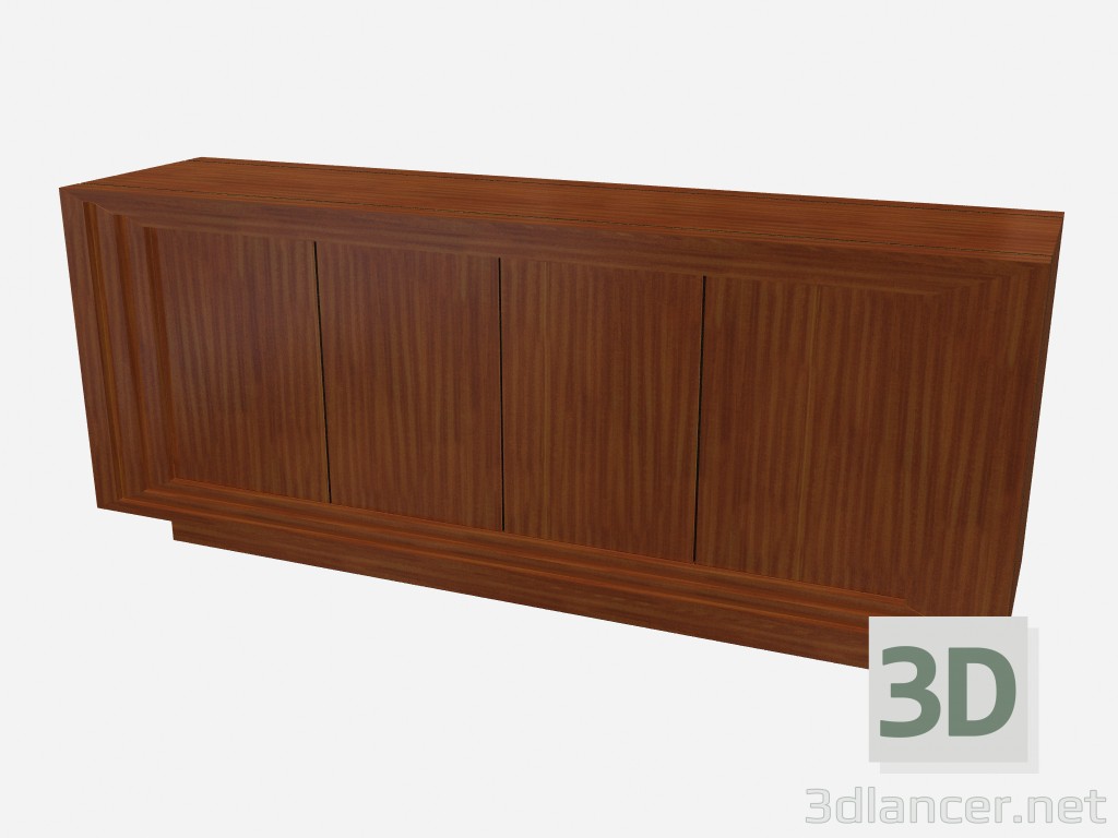 3D Modell Horizontale Holz Truhe Art Deco Ernani - Vorschau