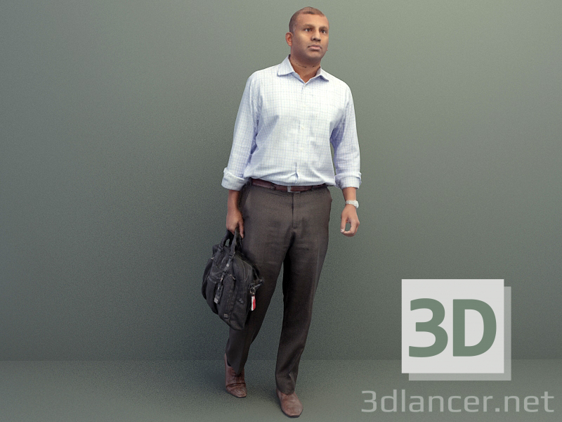 3D modeli Çantalı Adam - önizleme