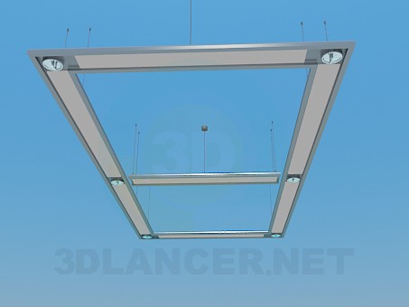 3d model Hanging lamp for 6 bulbs - preview