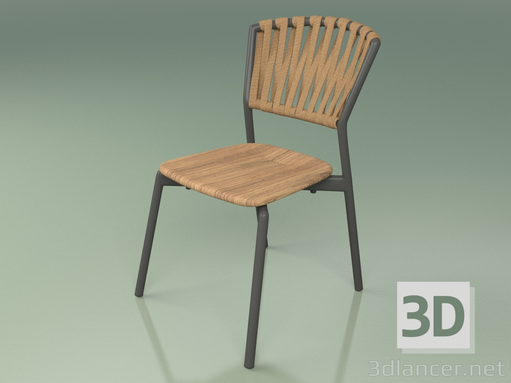 3D Modell Stuhl 120 (Metal Smoke, Teak) - Vorschau