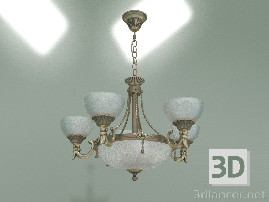 3d model Hanging chandelier 60006-8 (antique bronze) - preview