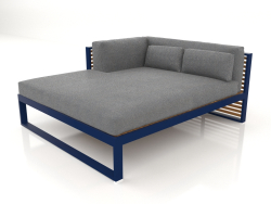 Canapé modulable XL, section 2 gauche, bois artificiel (Bleu nuit)