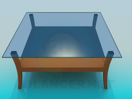 3d модель Стол стеклянный – превью