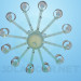3d model Amplia chandelier de vidrio circular - vista previa